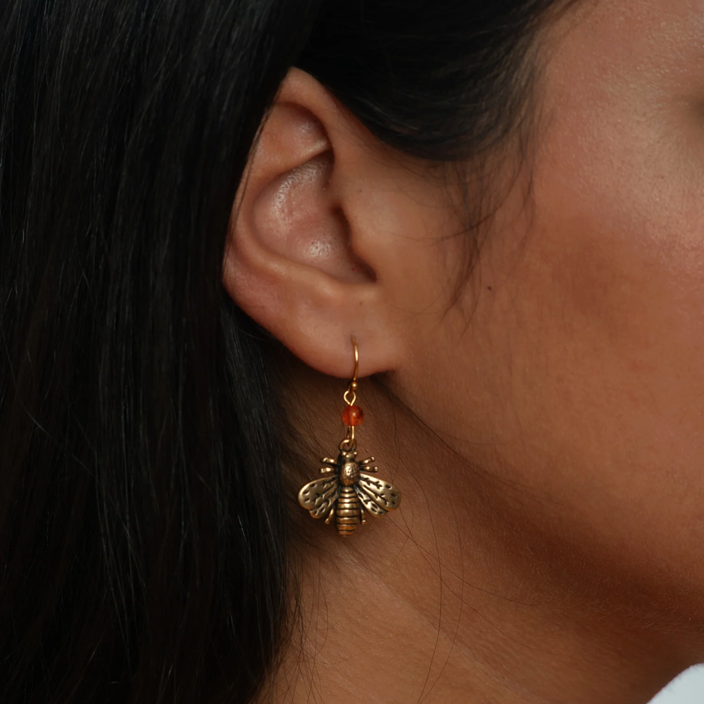 Napoleonic Bee Drop Earrings