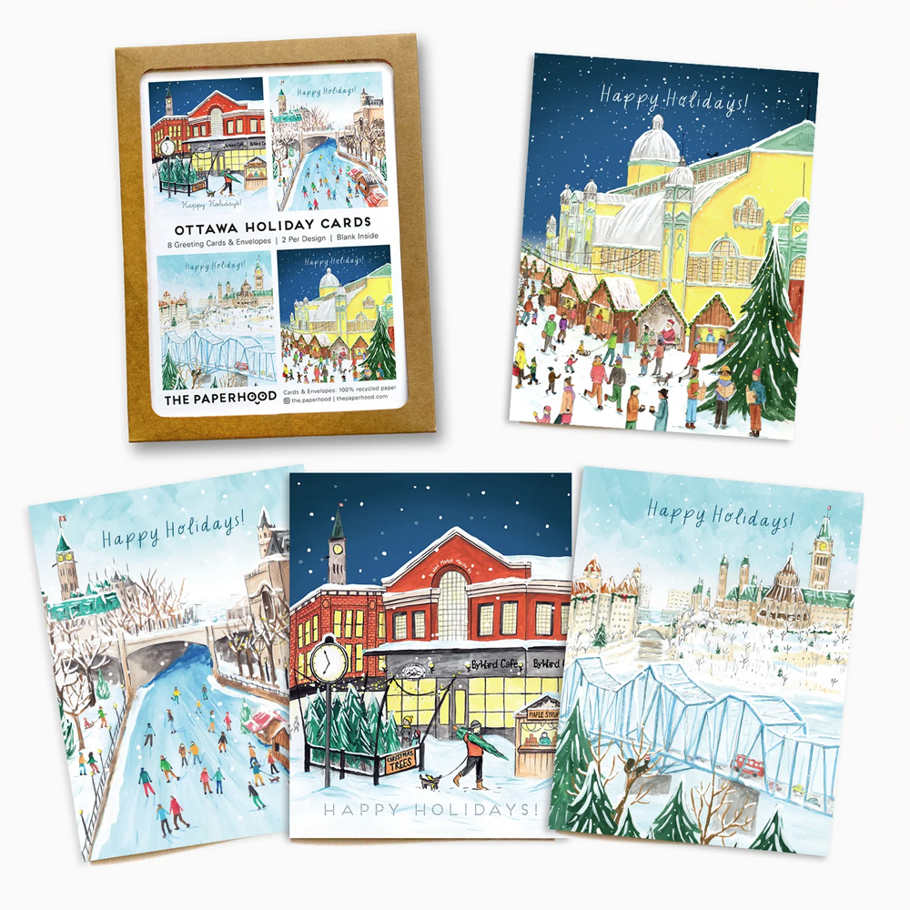 Boîte de cartes doubles pour les fêtes Ottawa (Anglais)