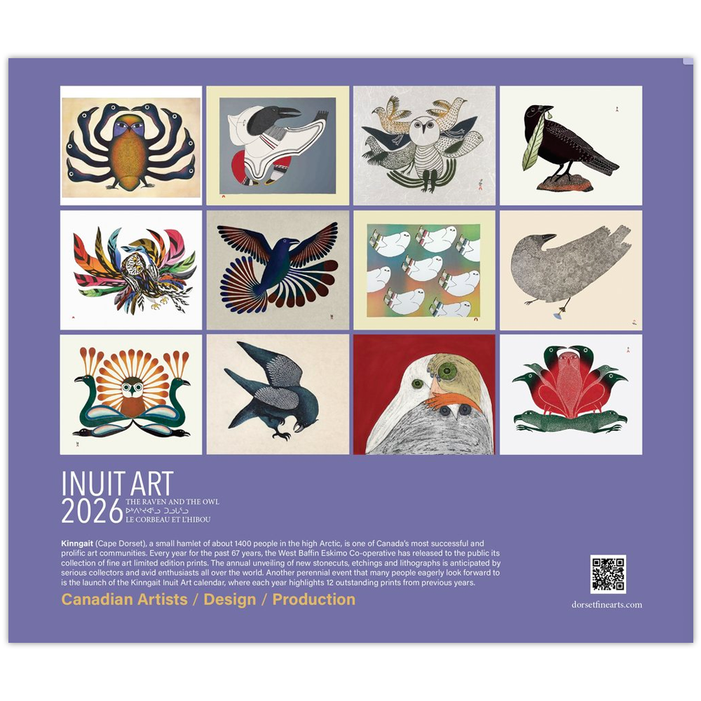 Calendrier mural 2026 Art inuit Cape Dorset