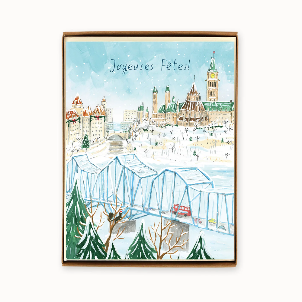 Boîte de cartes doubles pour les fêtes Rivière des Outaouais (Français)