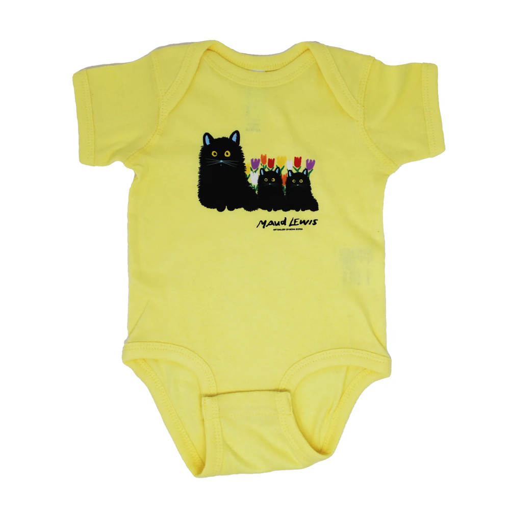 Three Black Cats Baby Onesie