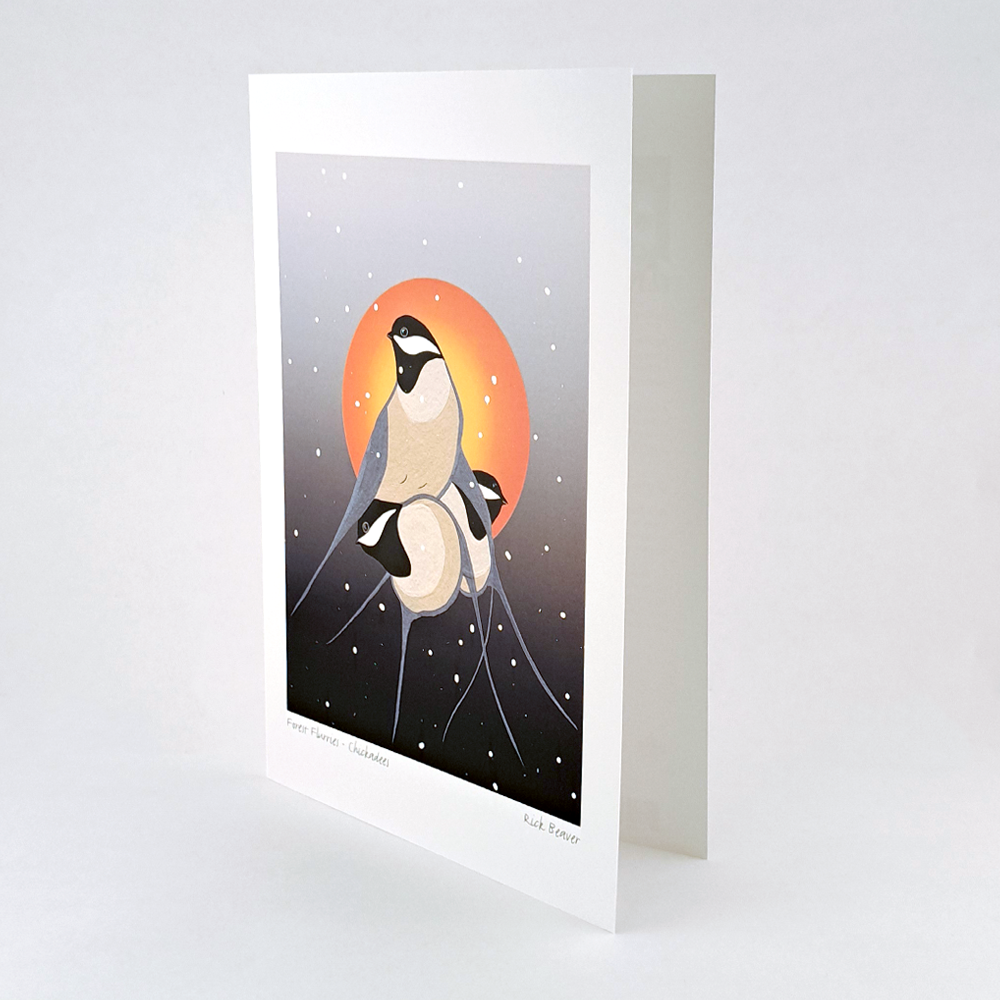 Forest Flurries – Chickadees Notecard