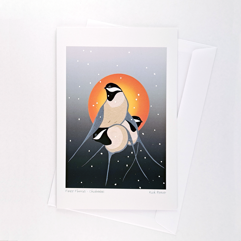 Forest Flurries – Chickadees Notecard