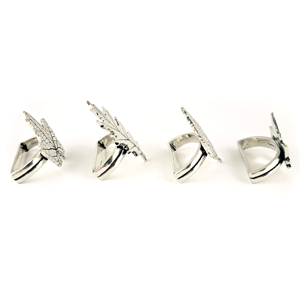 Assorted Leaves Set of 4 Napkin Rings