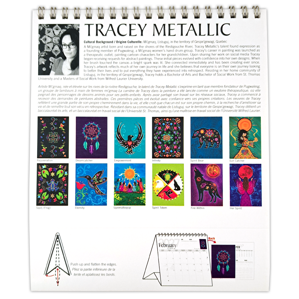 Tracey Metallic 2027 Desk Calendar