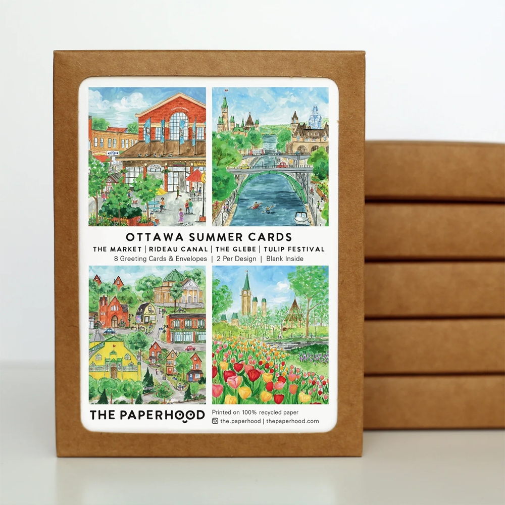 Boîte de cartes doubles L'Été à Ottawa