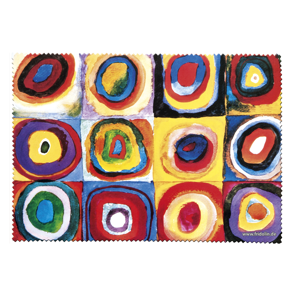Squares with Concentric Circles Eyeglass Wipe