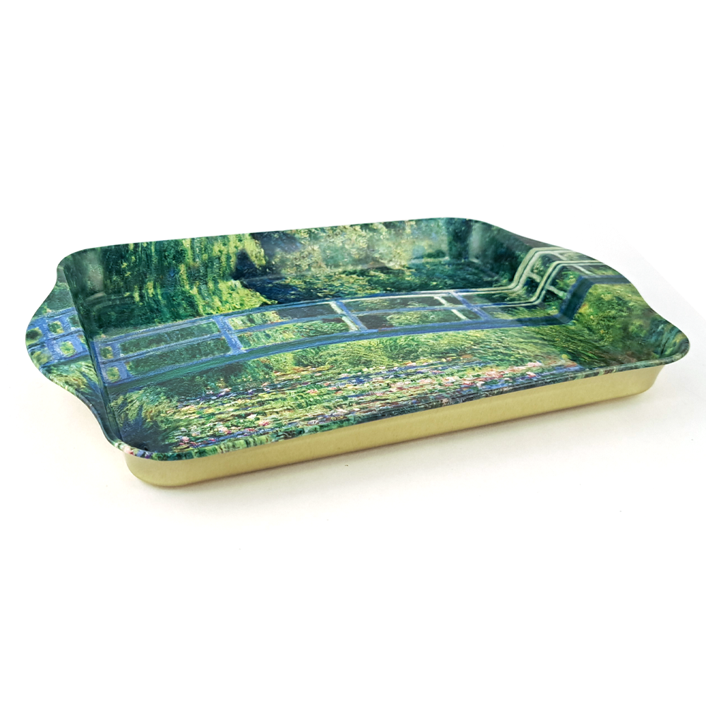 Bridge over a Pond of Water Lilies Tray