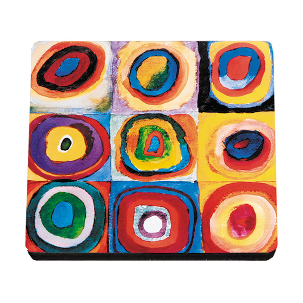 Squares with Concentric Circles Coaster