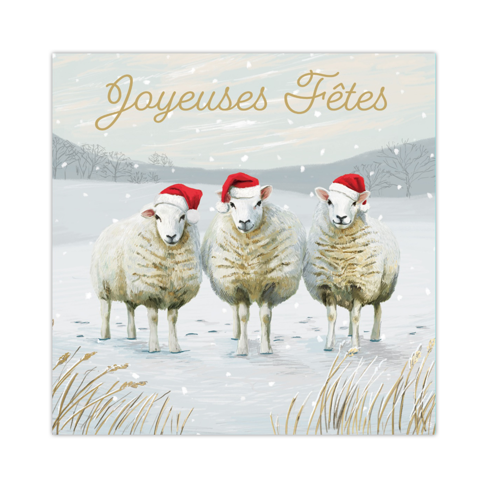 Boîte de cartes doubles des Fêtes Mouton