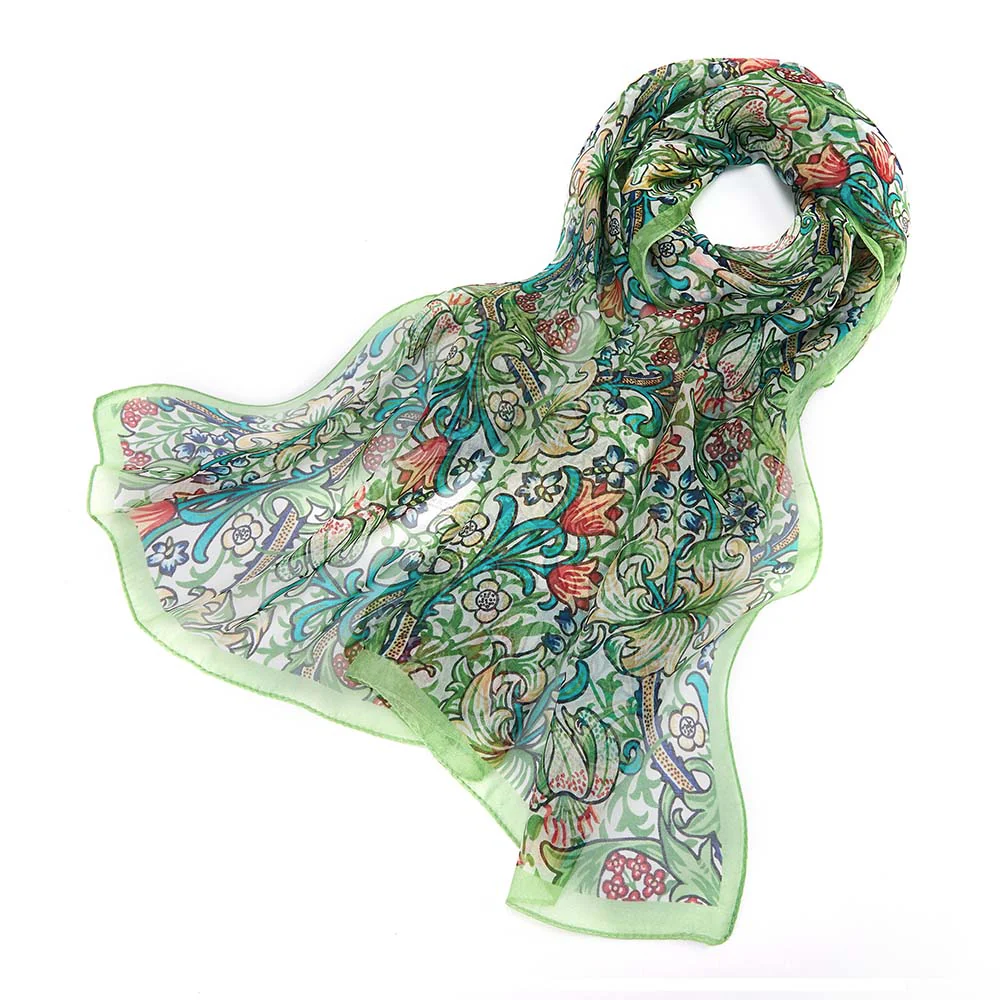 Foulard en soie Lis doré