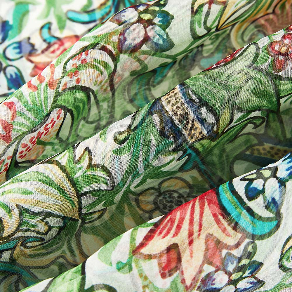 Foulard en soie Lis doré