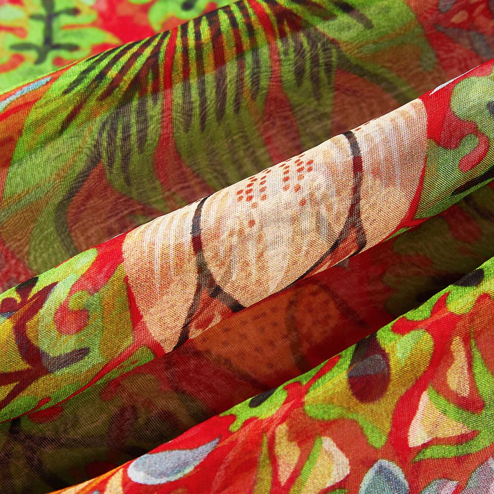 Foulard en soie Voleur de fraises (rouge)