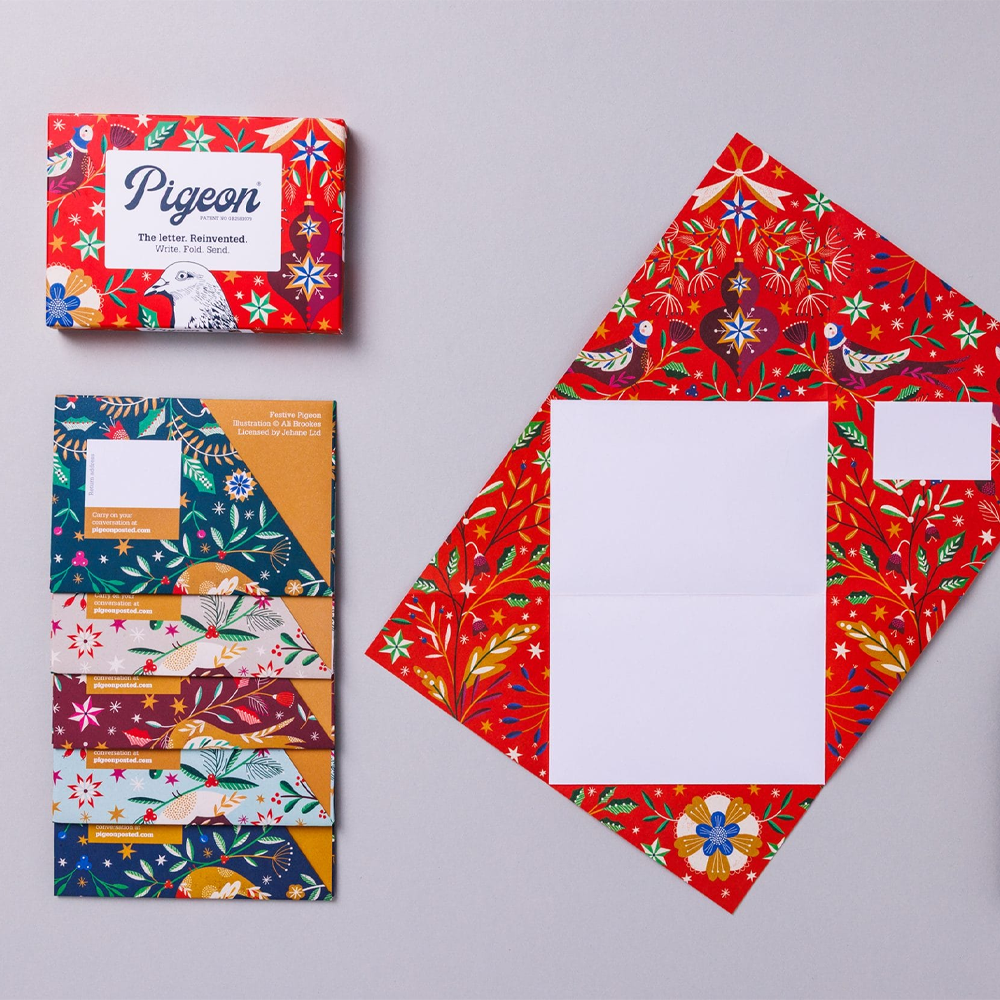 Lettre Pigeon Festive