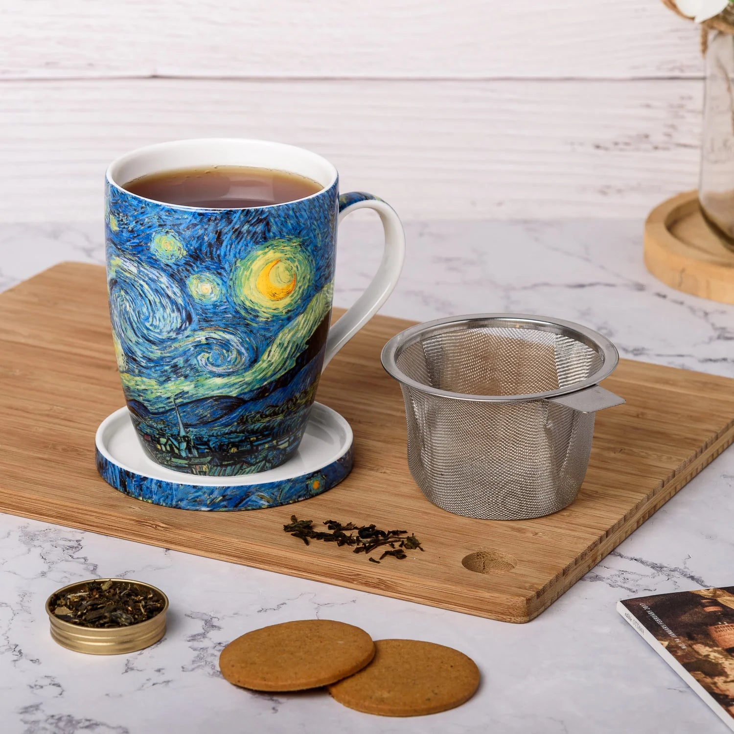 The Starry Night Teacup with Infuser