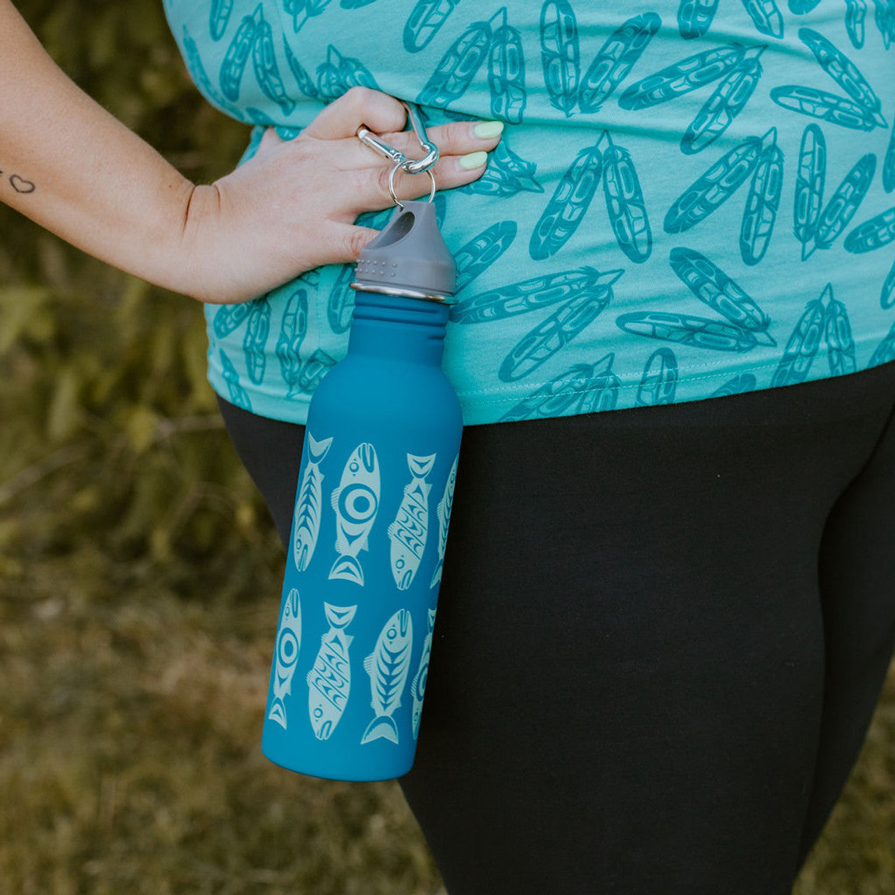 Salmon in the Wild Water Bottle