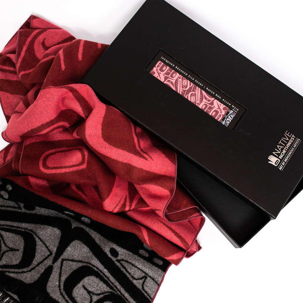 Raven Box Brushed Silk Scarf