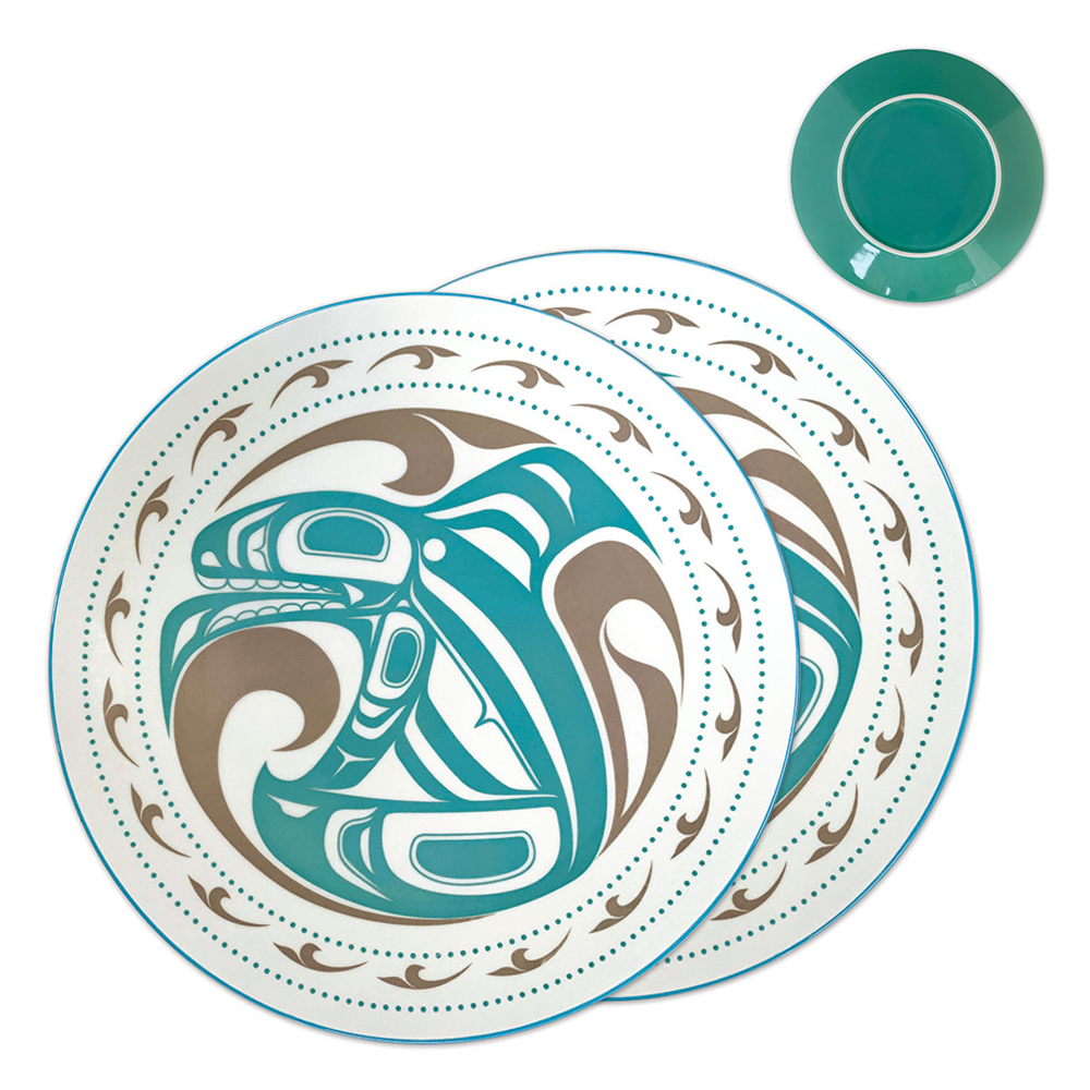 Killer Whale Set of 2 Dinner Plates