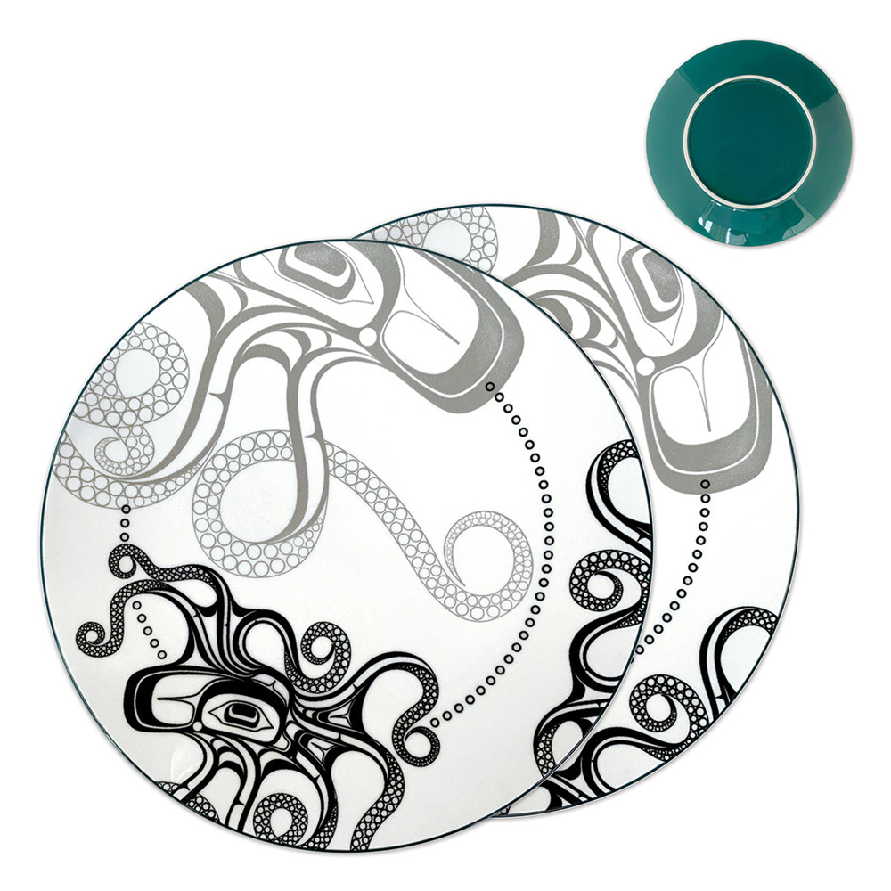 Octopus (Nuu) Set of 2 Dinner Plates