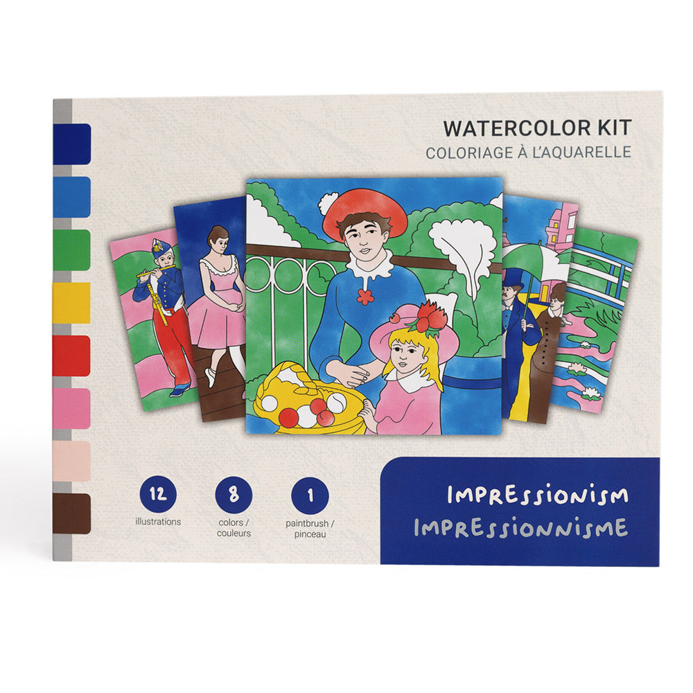Ensemble d'aquarelles Impressionnisme