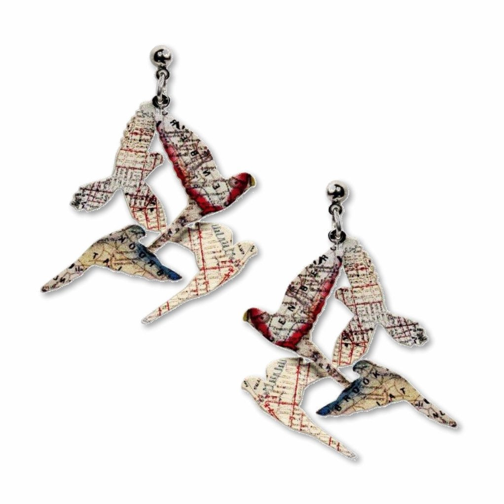Boucles d'oreilles Volée d'oiseaux