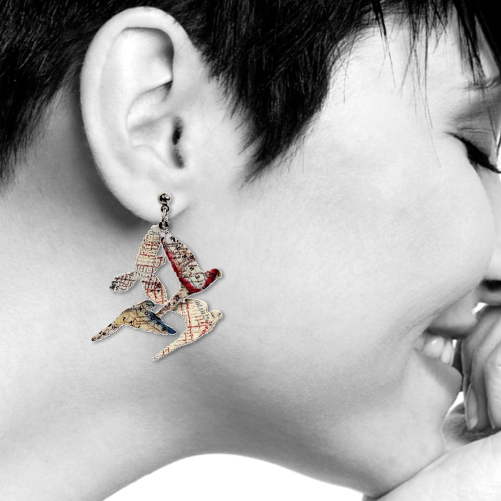 Boucles d'oreilles Volée d'oiseaux