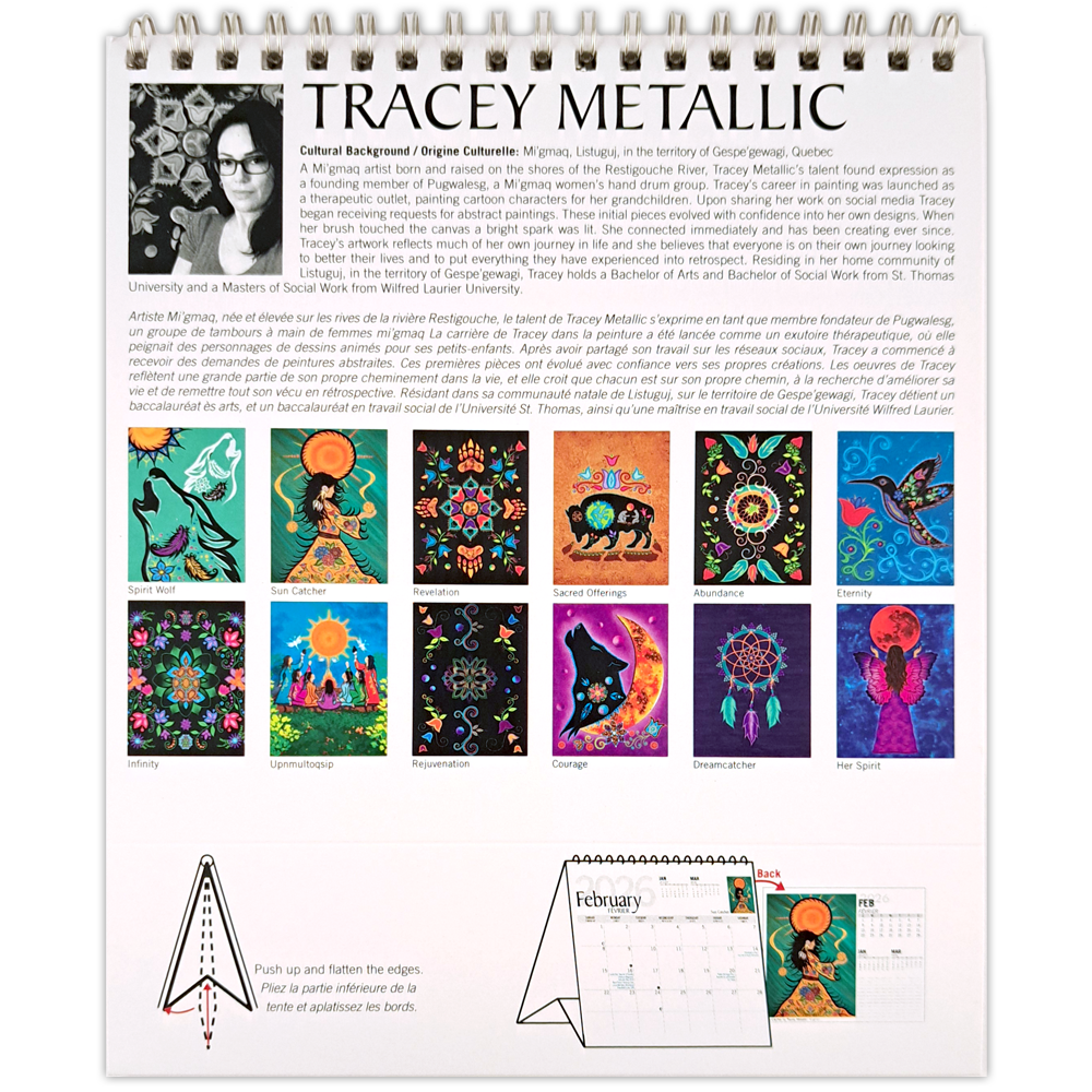 Tracey Metallic 2026 Desk Calendar