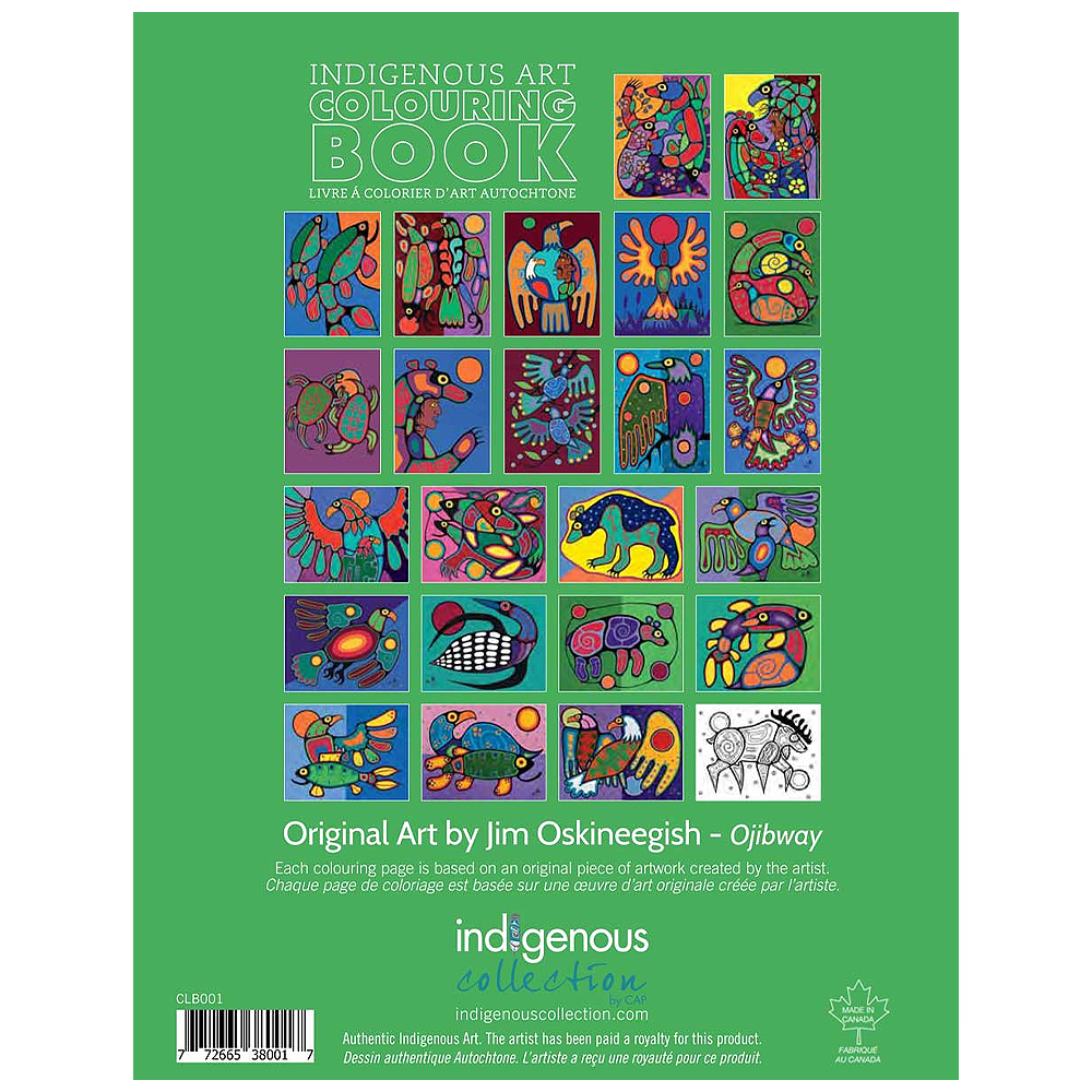 Jim Oskineegish Indigenous Art Colouring Book