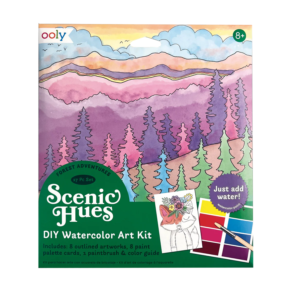 Kit d'art de coloriage à l'aquarelle Aventure en forêt