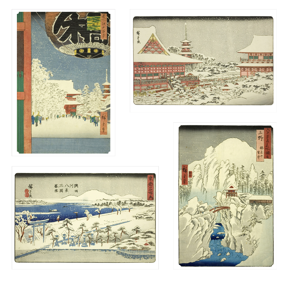 Hiroshige: Scenes of Winter Holiday Boxed Notecards