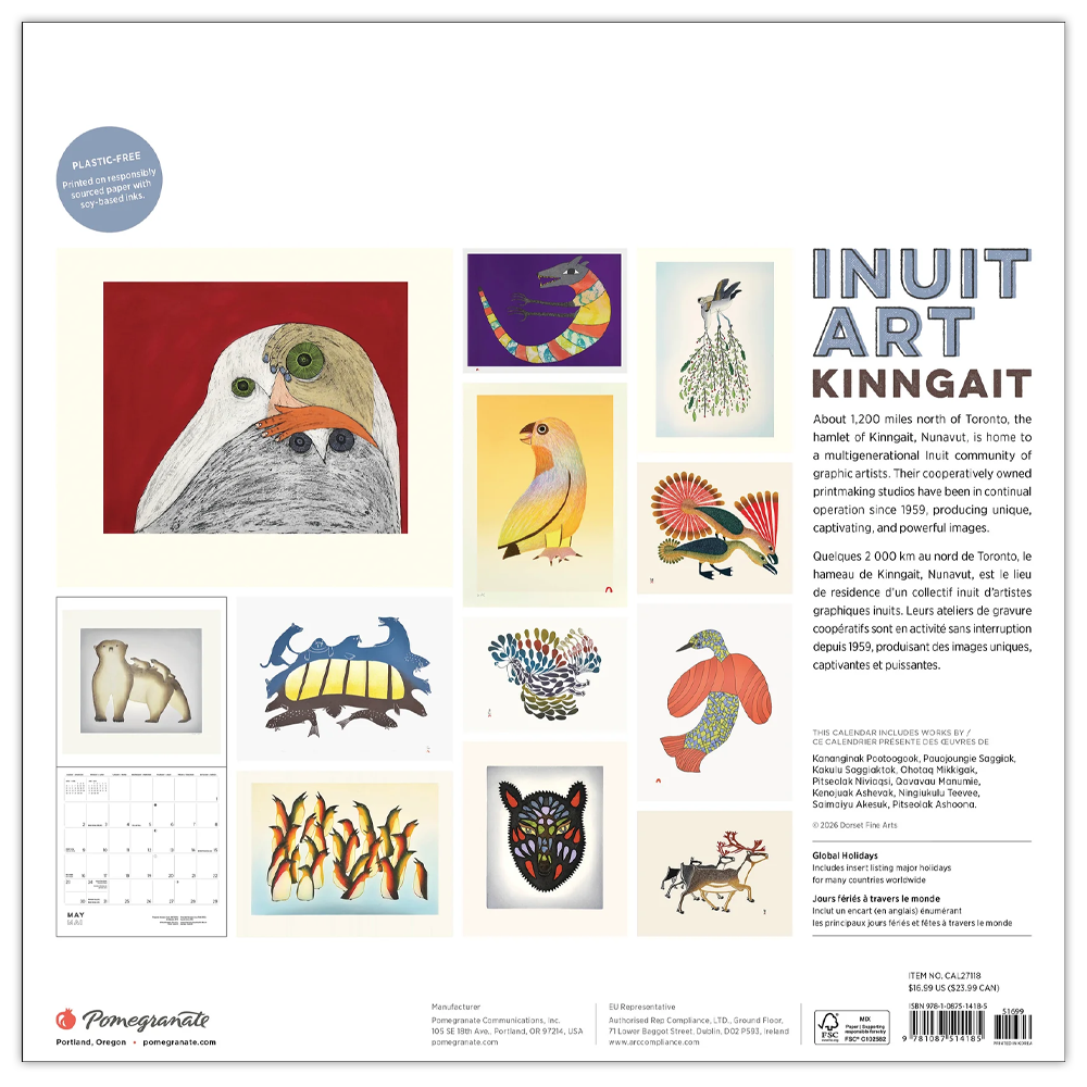 Inuit Art: Kinngait 2027 Wall Calendar