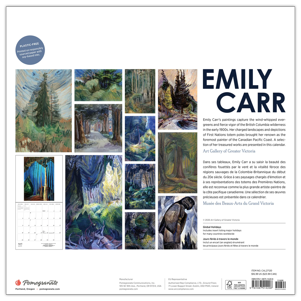 Emily Carr 2027 Wall Calendar