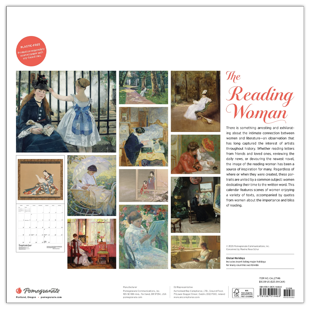 Calendrier mural 2027 The Reading Woman