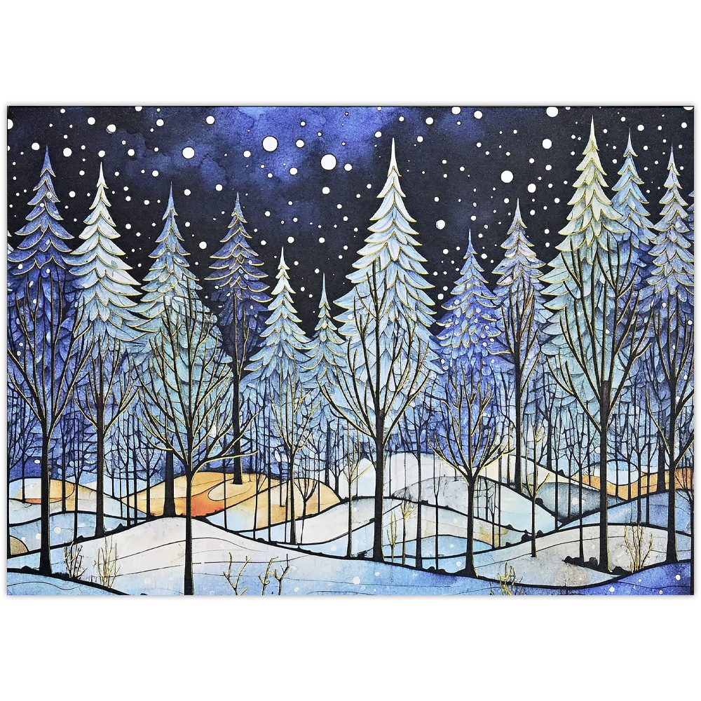 Winter Nightfall Holiday Boxed Notecards