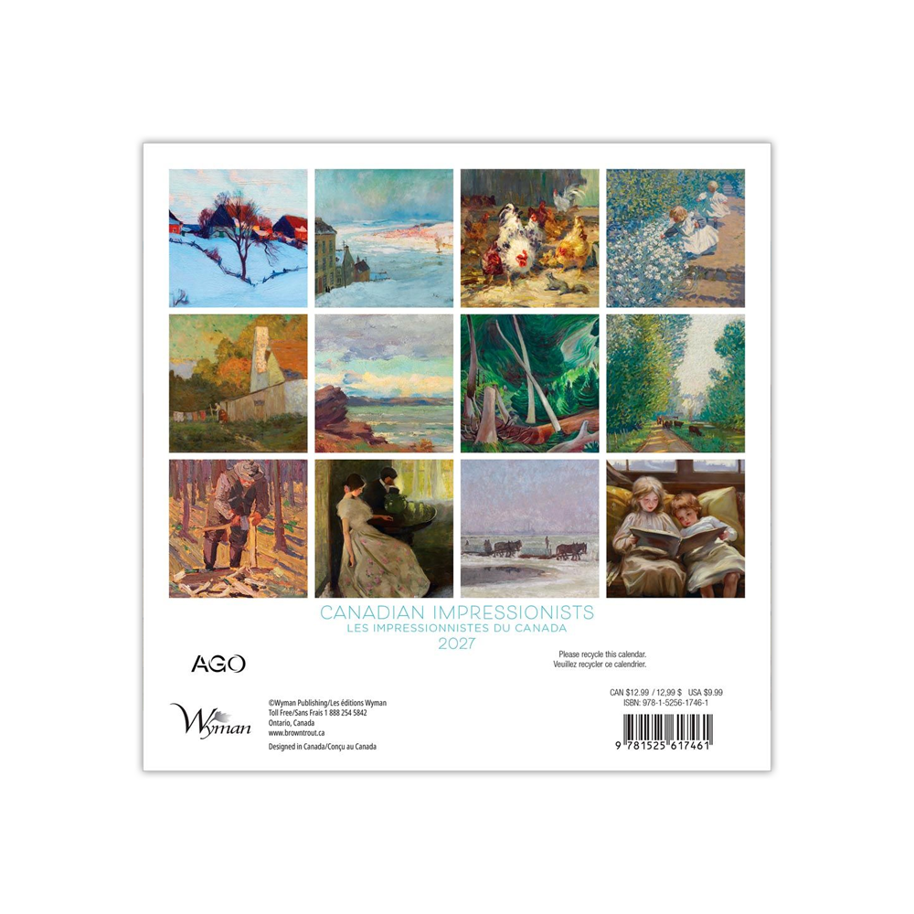 Canadian Impressionists 2027 Mini Calendar