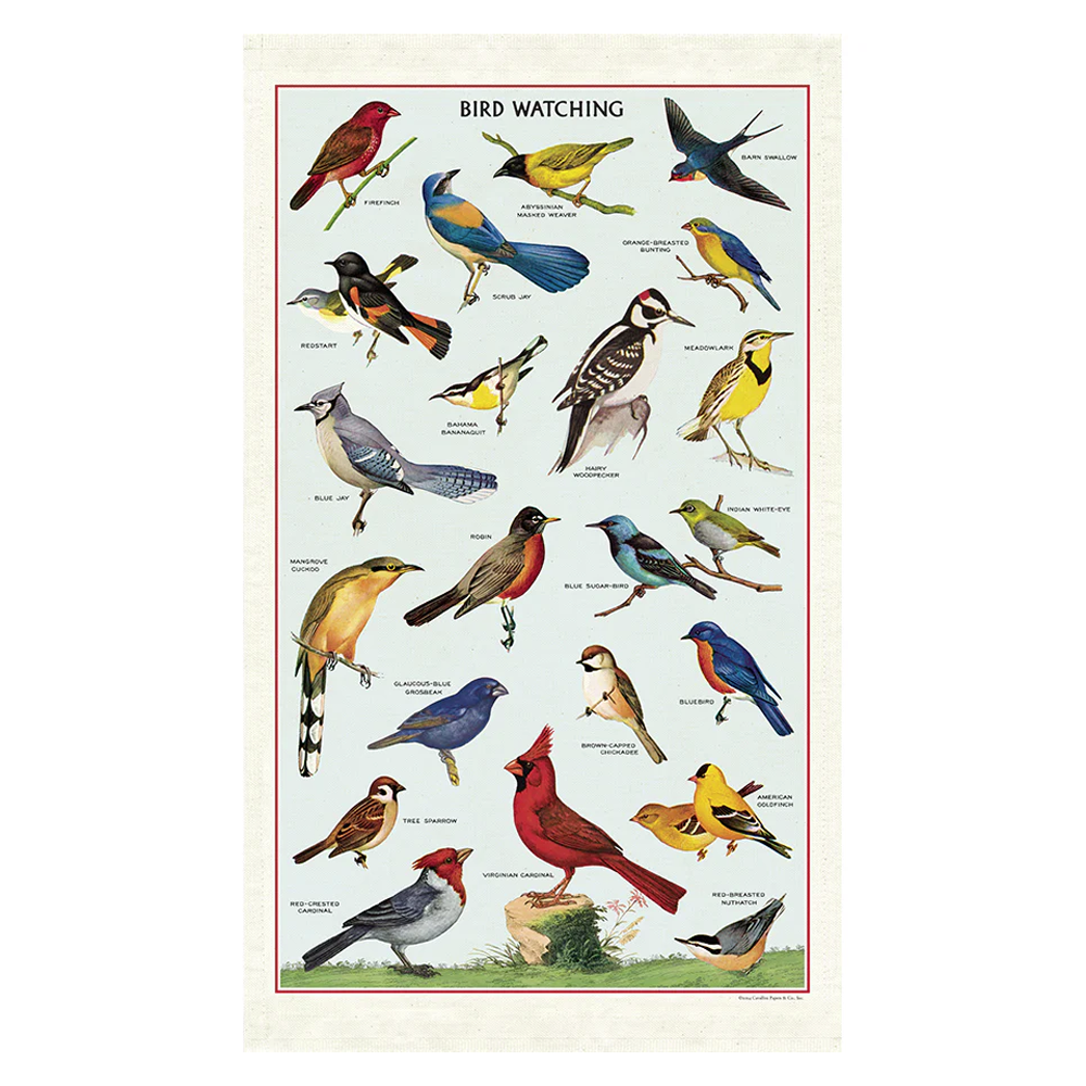 Birdwatching Tea Towel