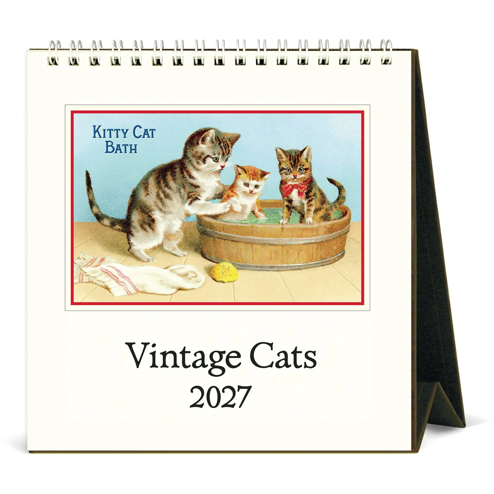 Calendrier de bureau 2027 Chats d'époque