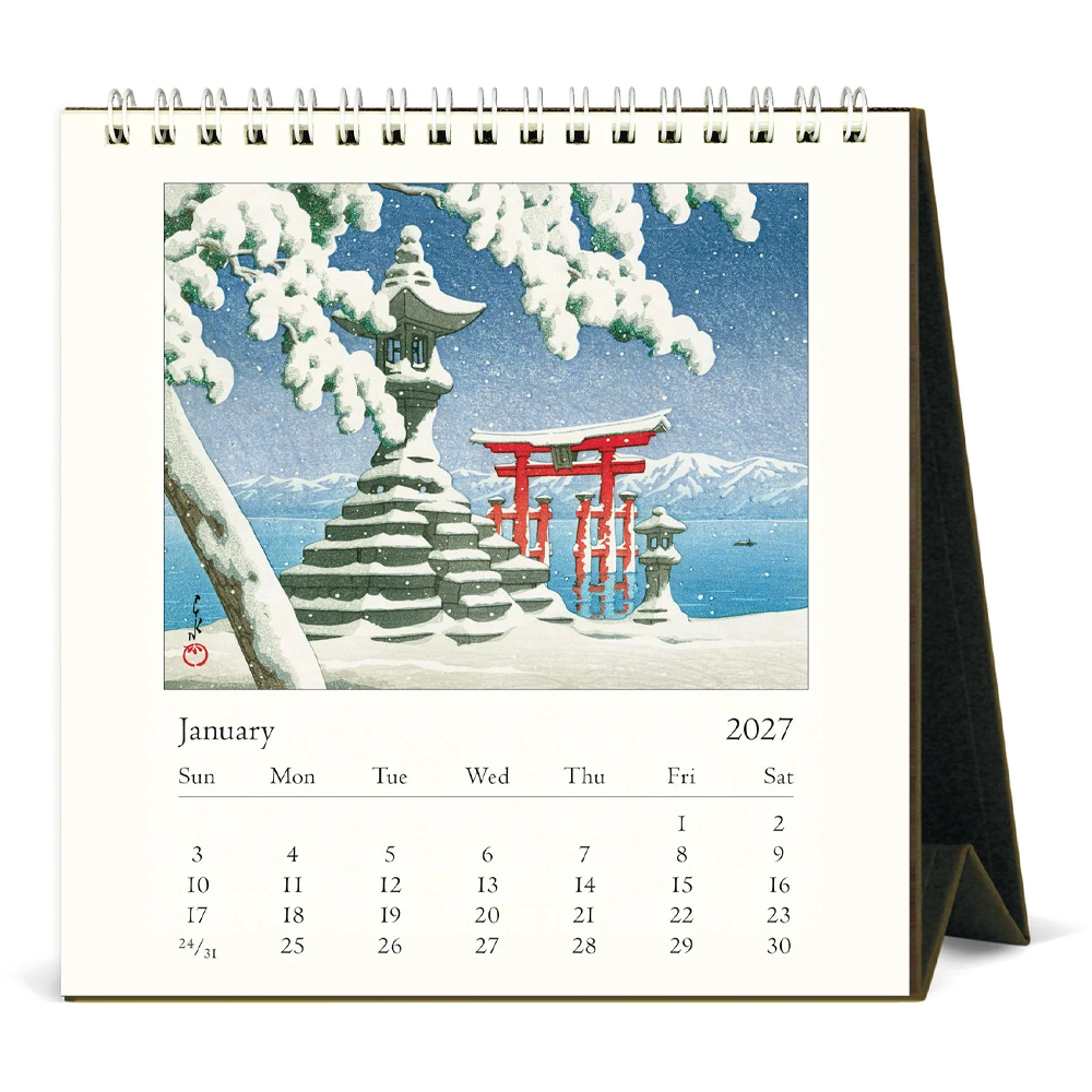 Calendrier de bureau 2027 Estampes japonaises