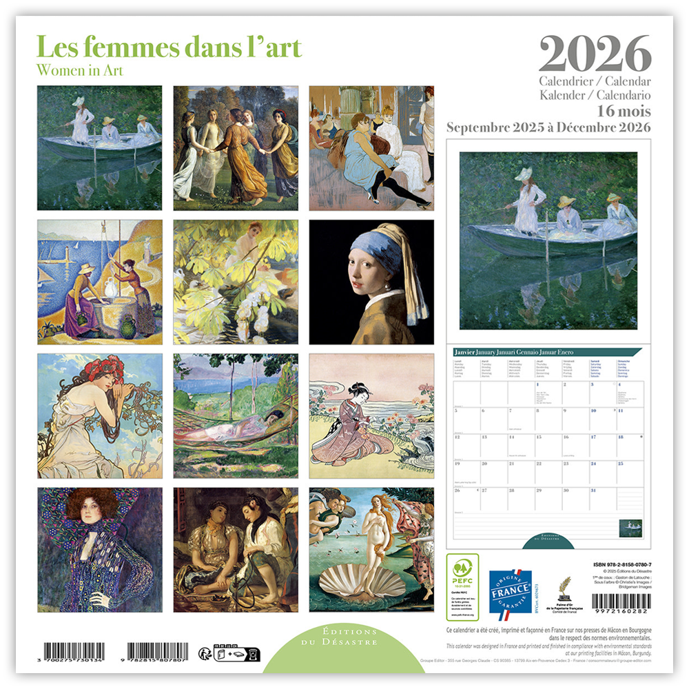 Women in Art 2026 Wall Calendar