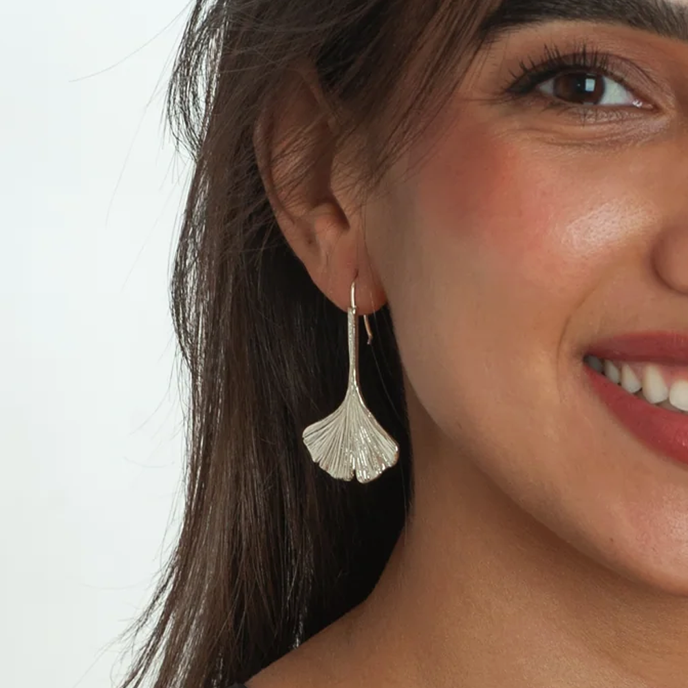 Ginkgo Leaf Earrings