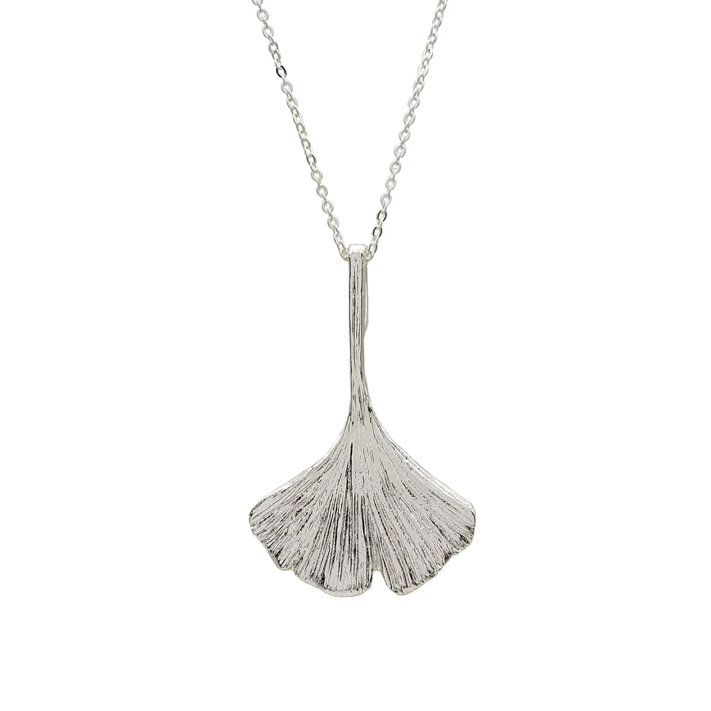 Ginkgo Leaf Pendant with Chain