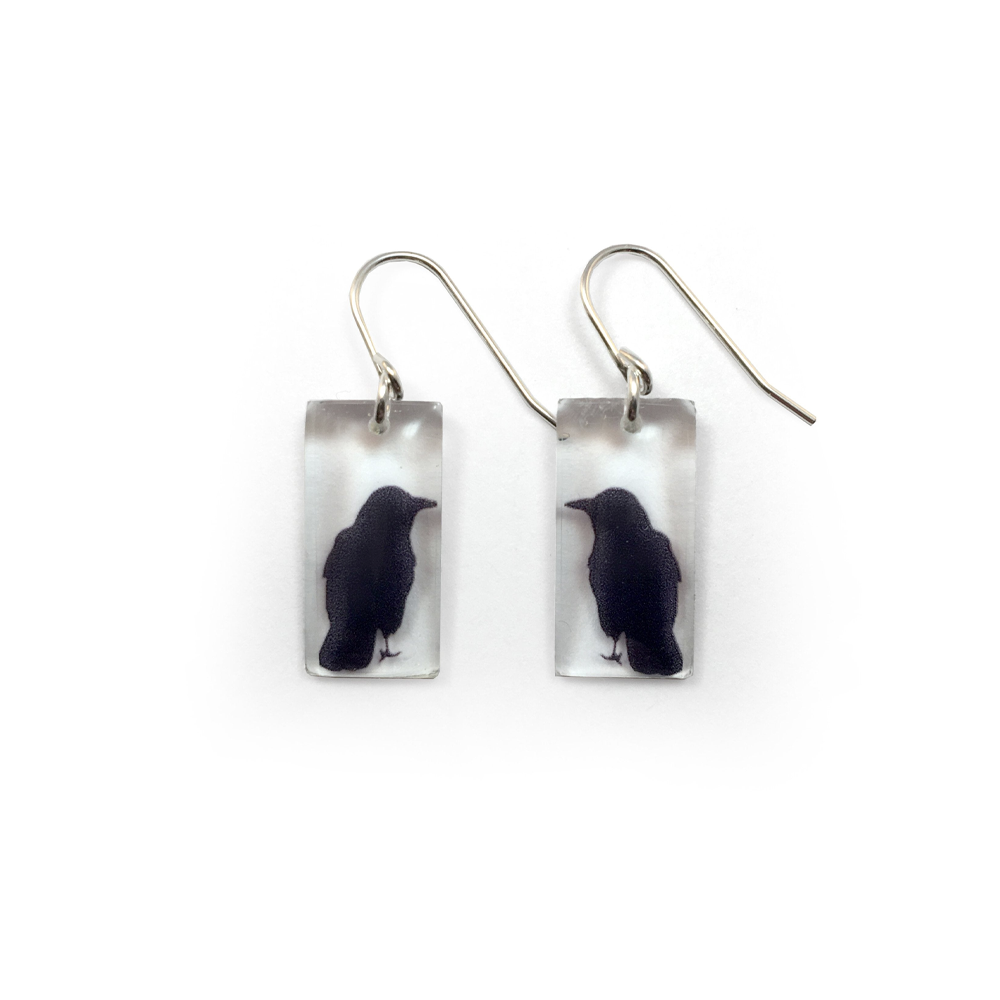 Boucles d'oreilles Corbeau (petit)
