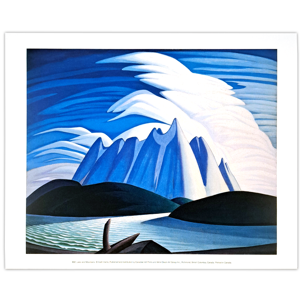 Affiche petit format Lac et montagnes