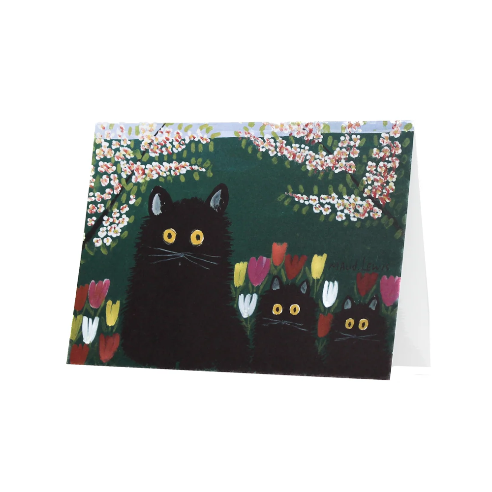Three Black Cats Notecard