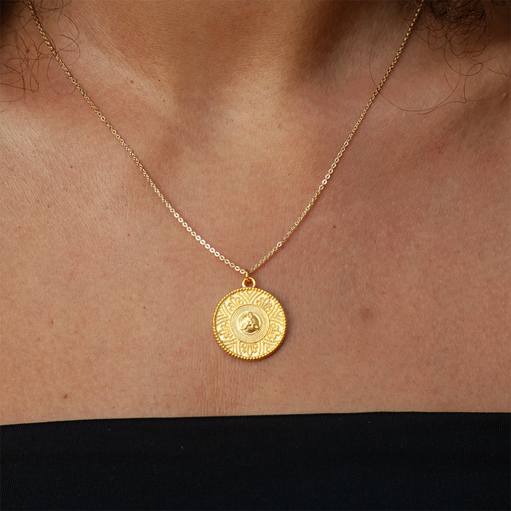 Etruscan Revival Pendant with Chain